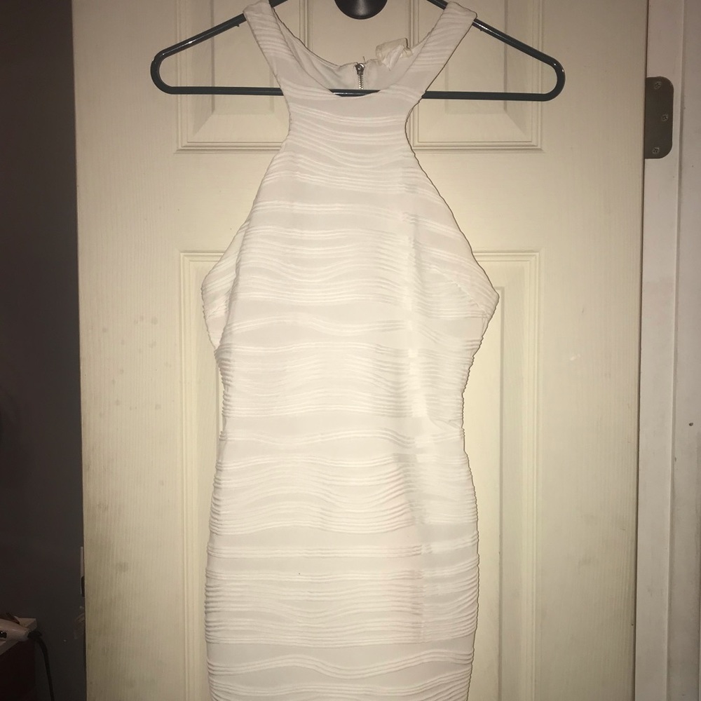White formal short dress